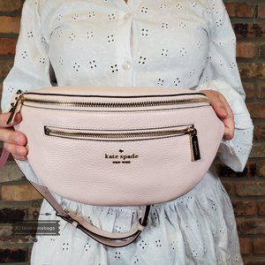 NWT Kate Spade New York Leila Leather Belt Bag Fanny Pack in Rose Smoke Pink